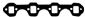 766-FLGH    GASKET MFLD-HD FD V-8 SM BLK