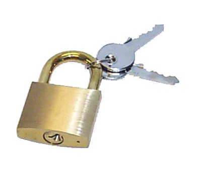  47-PD49610   BRASS PADLOCK 1-1/2IN